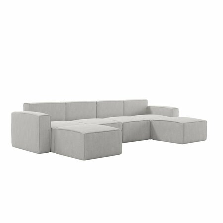 Flash Furniture Bridgetown Luxury Modular 6 Piece Sectional Sofa, Cream IS-IT2231-6PCSEC-CRM-GG